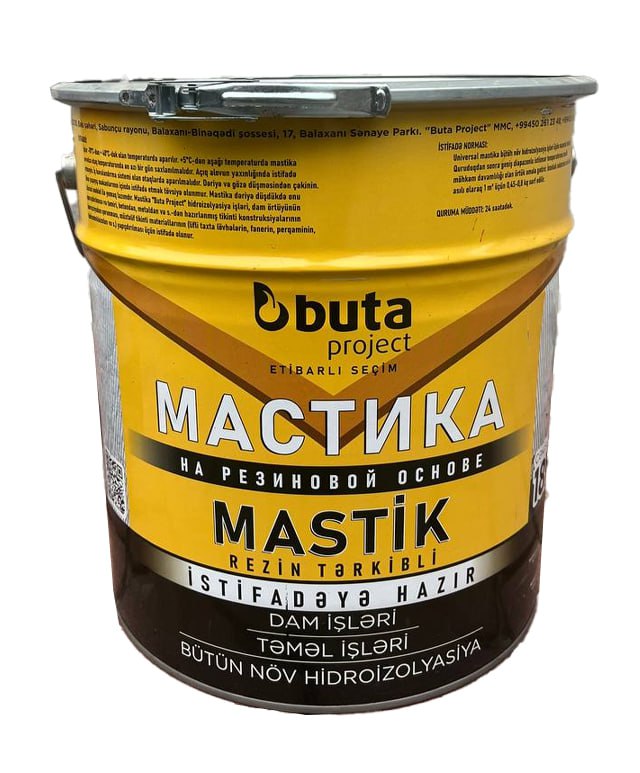 Мастика на гумовій основі 18л, BUTA PROJECT